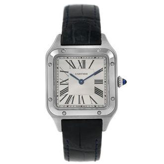 Cartier Pre-owned Cartier Santos-Dumont Silver Dial Ladies Watch WSSA0023