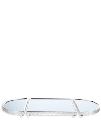 Christofle S&egrave;ve DArgent half-circle serving tray (32cm x 16cm) - Silver