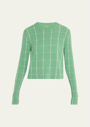 Guest In Residence Shrunken Checkered Cashmere Sweater