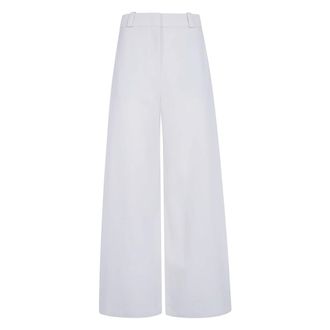 Giorgio Armani Wide Trousers - Trousers - Mujer - Blanco - L