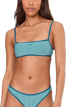 Nike Ripple Texture Bralette Bikini Top Womens Clothing Bleached Turquoise : XS, Nylon/Polyester/Spandex