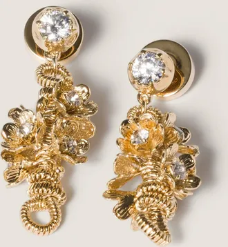 Miu Miu Metal earrings with crystals