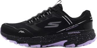 Skechers Womens Go Run Trail Altitude 2.0 Ravine Sneaker, Black Leather/Lavender Trim, 5.5 UK