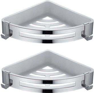 OEM Estante Esquinero Triangular De 2 Piezas Para Ducha, Organizador De Ducha Sin Taladro, Cesta De Almacenamiento Para Ducha Inoxidable, Accesorio De Ba&ntilde;