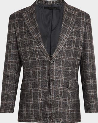 Brioni Men & apos;s Wool-Cashmere Plaid Sport Coat