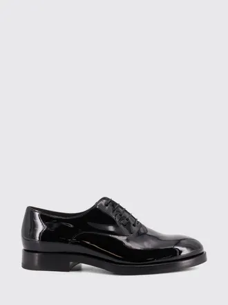 Brunello Cucinelli Patent Leather Derby Shoes with Leather Sole