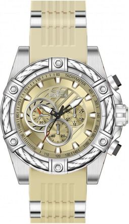 Invicta Bolt 49810 Heren Horloge - Quartz Uurwerk - Roestvrij Staal met beige Wijzerplaat - 52mm