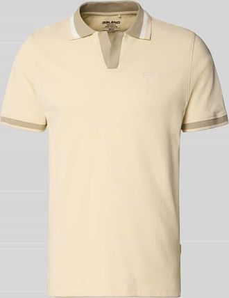 Blend Regular Fit Poloshirt mit Label-Stitching Modell EVO in Beige, Gr&ouml;&szlig;e 3XL