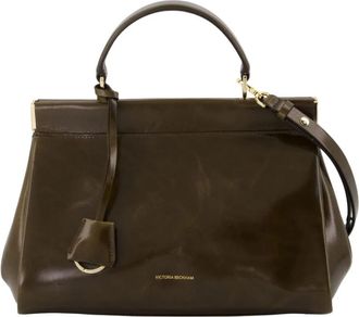 Victoria Beckham Sloane Frame Handbag - Dames - Handtassen - Bruin - ONE Size - Leer - Tassen