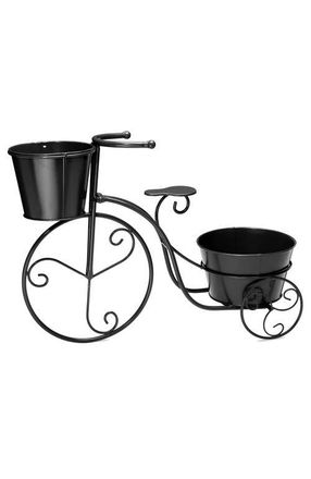 Glitzhome 21.5L Metal Bicycle Planter Stands Flower Pot Cart in Black at Nordstrom, Size Medium