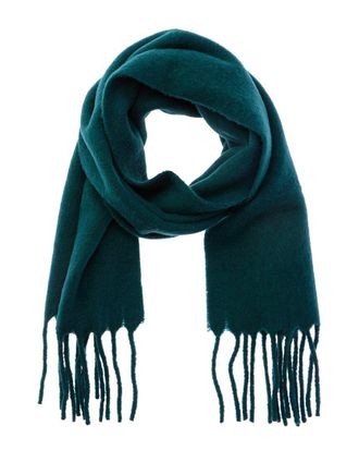 Vince Lofty Solid Leather-Trim Wool & Alpaca-Blend Scarf