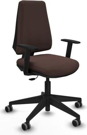 Piqueras y Crespo Piqueras Y Crespo - Elche Cp Similpiel Marr&oacute;n Oscuro Brazos 1d Base Piramidal Ruedas Engomadas 65mm