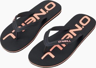 O'Neill Mens ONeill Mens Profile Logo Flip Flops - Black/Black - Size: 12