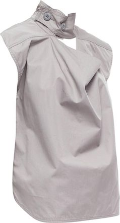 Marni cotton drape cut out collar utility collar boxy top