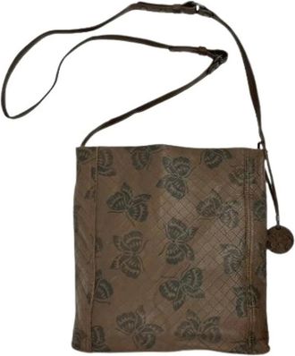 Bottega Veneta Pre-owned Cross Body Bags, female, Brown, Size: ONE SIZE Pre-owned Vintage Cross Body Bag