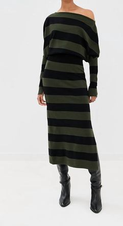 SIMKHAI Janese Midi Dress In Cypress Stripe