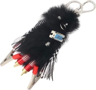 Prada Pre-owned Accessories, female, Black, Size: ONE SIZE Pre-owned 1Tr264 Keyring
