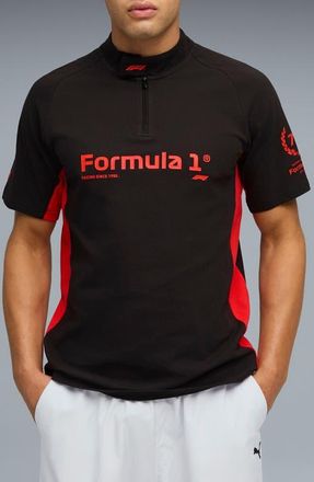 Puma Regular Fit Formula 1 75 Years Graphic Polo in Puma Black at Nordstrom, Size Xx-Large