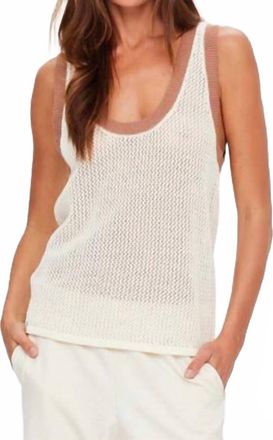 The Upside Fenway Wales Knit Tank Top In Cream