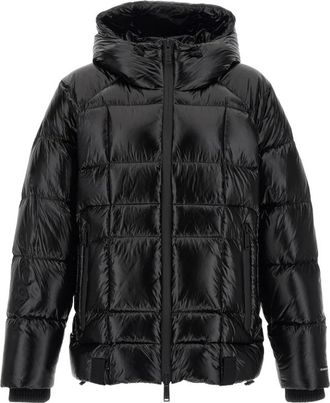 Dsquared2 Zwart Gewatteerd Hoodie Met Rits - Heren - Gewatteerde jassen - Zwart - M - Jassen