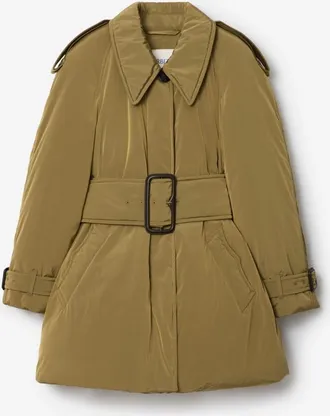 Burberry Belted Berryhill Padded Car Coat, Size: S