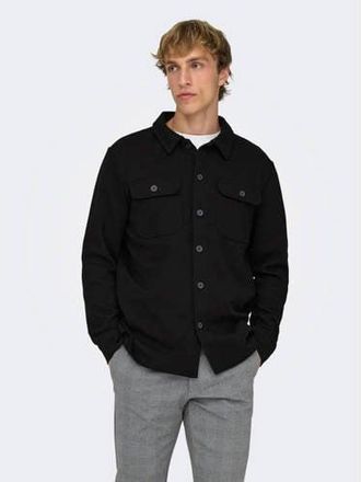 Only & Sons regular overshirt zwart