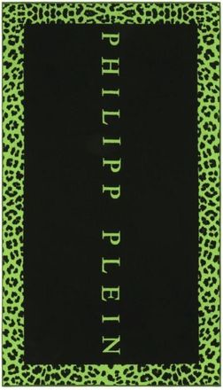 Philipp Plein LEO Strandlaken - unisex - Handdoeken - Zwart - ONE Size - Home