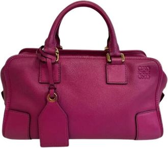 Loewe Pre-owned Amazona Schoudertas - Dames - Vintage Handtas - Roze - ONE Size - Leer - Vintage