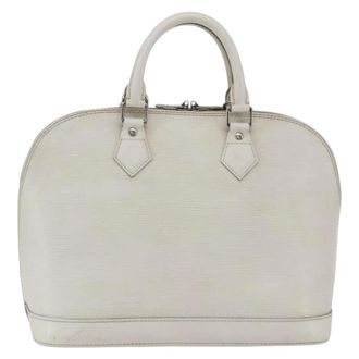 Louis Vuitton Alma Epi Leather White Leather Handbag (Pre-Owned)