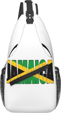 Generic Jamaican Flag Crossbody Bag Lightweight Cross Body Bag Trendy Chest Backpack For Casual Women Camping