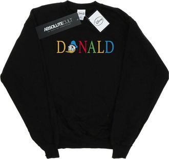 Disney Dames/Dames Donald Duck Letters Sweatshirt (Zwart)