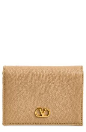 Valentino Garavani VLOGO Signature Leather Wallet in Rose Sand at Nordstrom