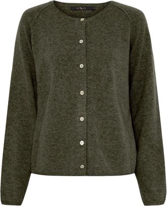 BTF-CPH Cardigan in cashmere a maglia fine - - Knitwear - Donna - Verde - L