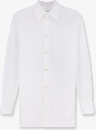 Saint Laurent Camicia in cotone con ricamo Cassandre - SAINT LAURENT - gender_Woman