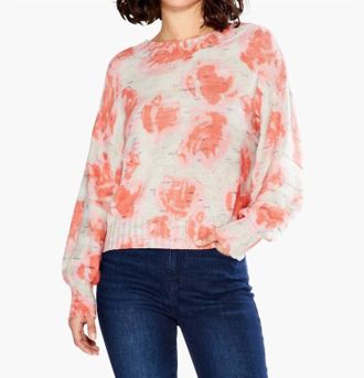 Nic+Zoe Rosy Sunset Sweater In Pink Multi