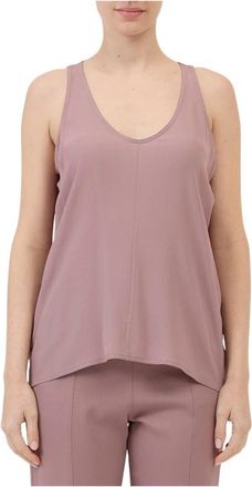 Federica Tosi Zijden Blend Mouwloze Top - Dames - Tops zonder mouwen - Roze - L - Tops
