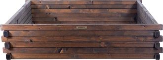 OEM Jardinera Elevada De Madera 100x100x24cm Greenspot - Jardinera Elevada Para Hierbas, Flores Y Verduras - Jardinera De Madera Impregnada - Timber Dark 