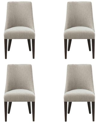 Manhattan Comfort Beever Chenille Dining Chair With Rubberwood Legs