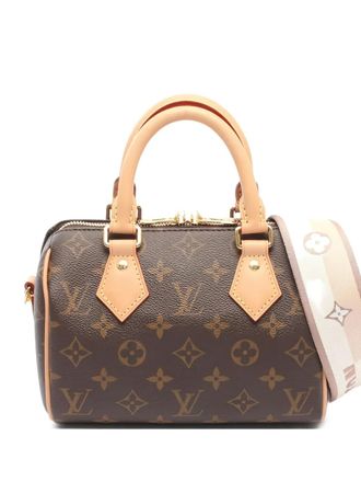 Louis Vuitton Borsa tote Speedy Bandouliere 20 con monogramma anni 2010 - Marrone
