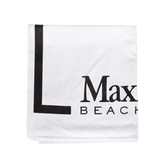 Max Mara Scarves, female, White, Size: ONE SIZE Logo Beach Towel