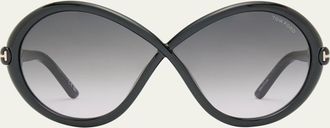 Tom Ford Jada Acetate Butterfly Sunglasses