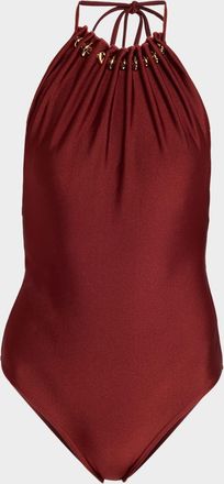 Zimmermann Aster Gathered One-Piece Swimsuit