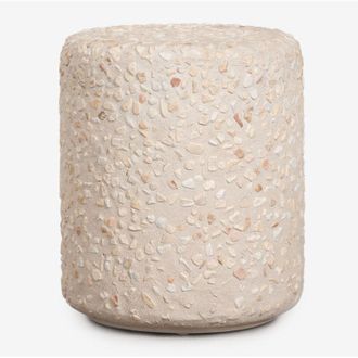 Sklum Mesita De Noche Redonda &Oslash;35 Cm En Cemento Elyndra Sklum