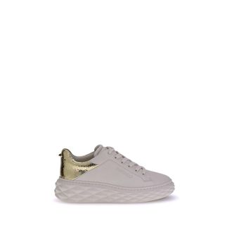 Jimmy Choo London White Calf Leather Bos Taurus Chunky Womens Sneakers