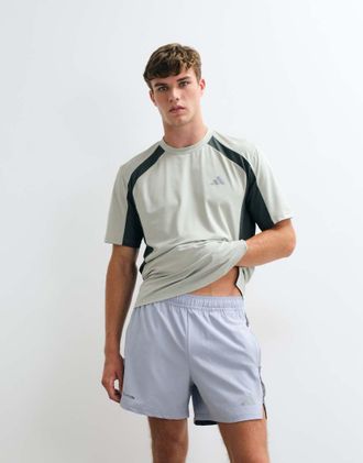 adidas adidas shorts tecnici color block grigi-Grigio