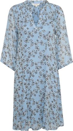 Part Two Faded Denim Scattered Flower Jurk - Dames - Korte kleedjes - Veelkleurig - L - Denim - Kleedjes
