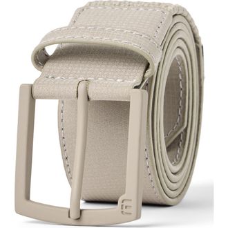 Travis Mathew Wanderlust Mixed Media Belt in Khaki at Nordstrom, Size 30