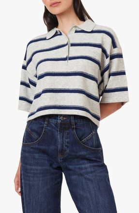 Habitual Stripe Rugby Polo Sweater in Heather Grey at Nordstrom, Size X-Large