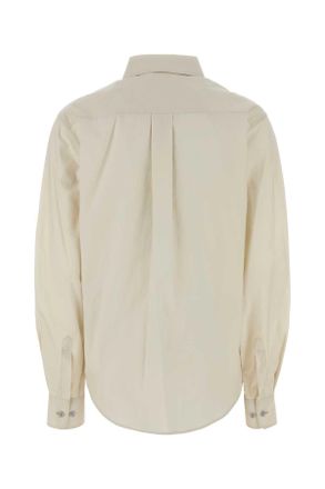 Christophe Lemaire Womens Sand Poplin Shirt Lightcream Exterior: Cotton Silk Camicie