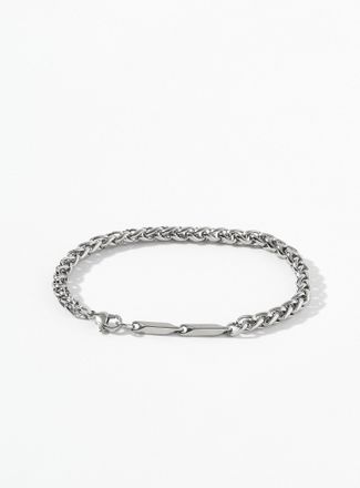 Le 31 Mens Stainless-steel palm tree link bracelet